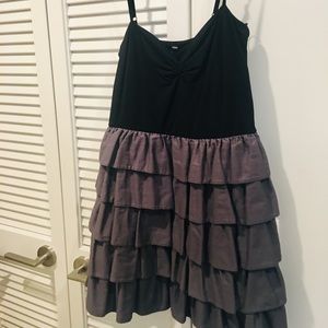 H&M Gray and Black Mini Dress.